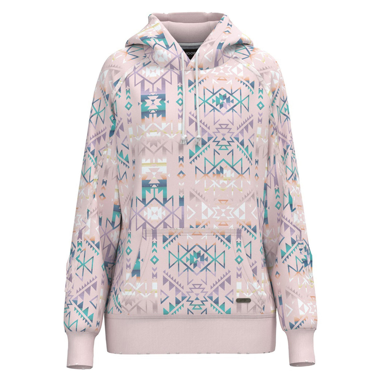  Hooey Hoodie Women's Pink Aztec Sweatshirt