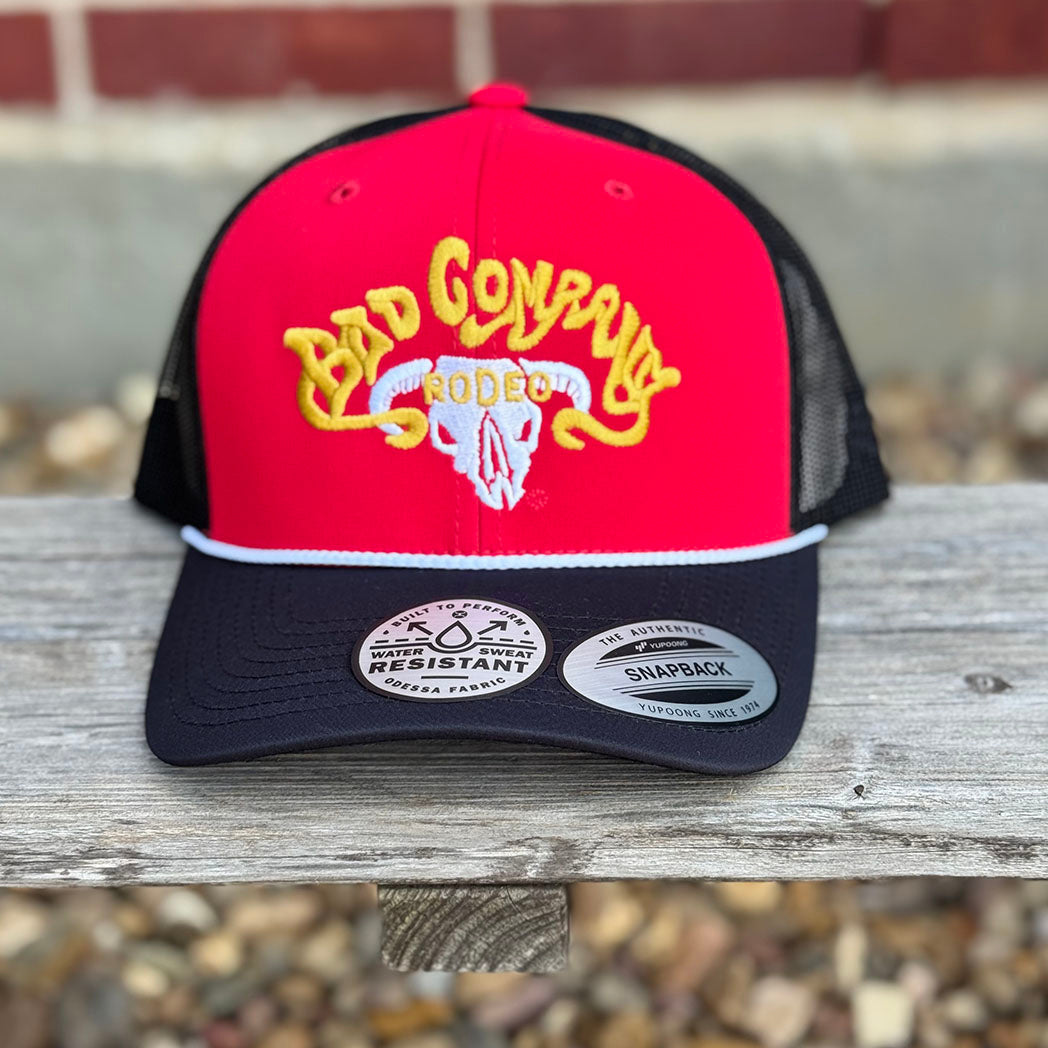 HOOey Bad Company Rodeo Red/Black/Yellow Cap