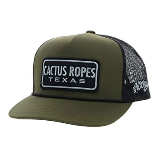  Hooey YOUTH Olive Green Cap-Cactus Rope Patch
