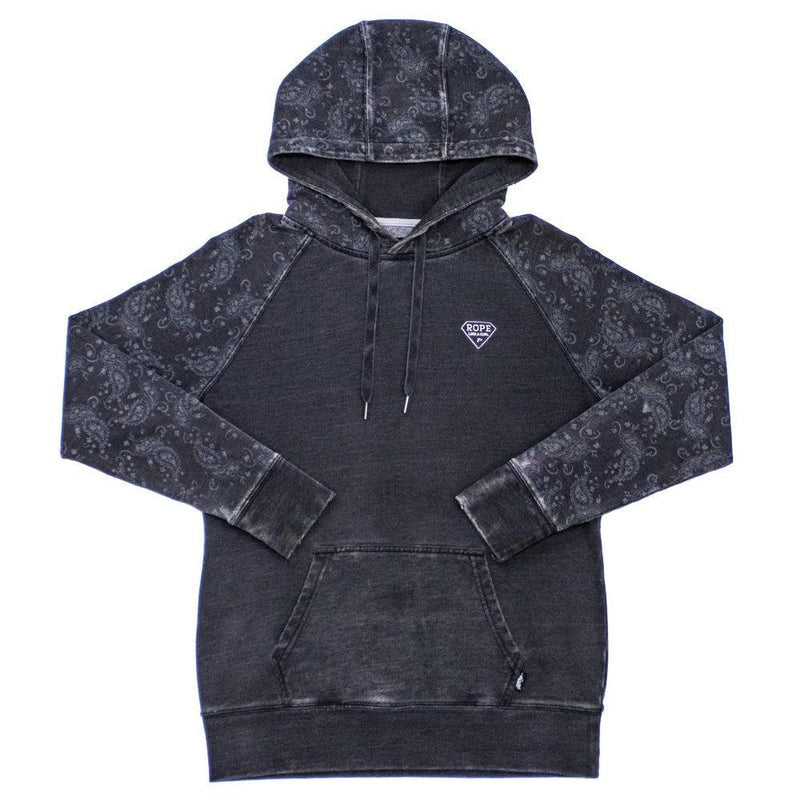  Hooey Vintage Paisley/Washed Blk Hoodie-Rope/Girl Logo