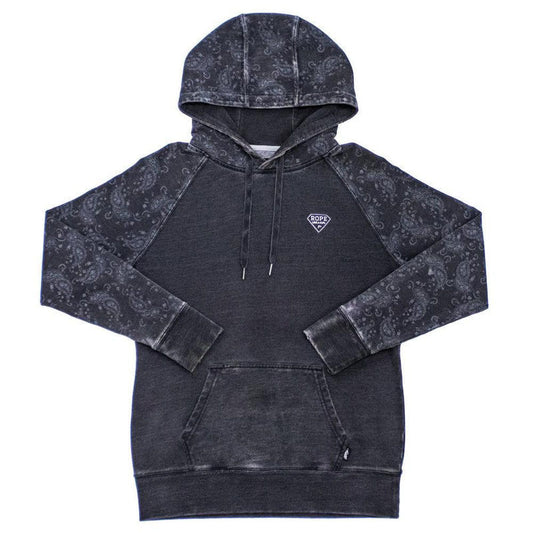  Hooey Vintage Paisley/Washed Blk Hoodie-Rope/Girl Logo