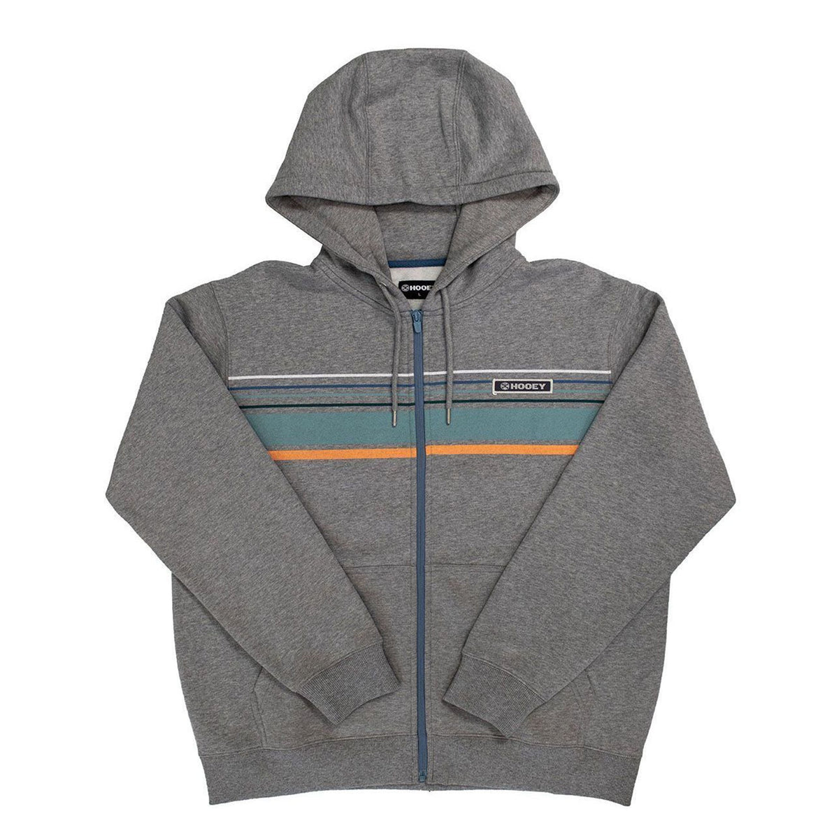  Hooey Horizon Heather Grey Full Zip Hoodie
