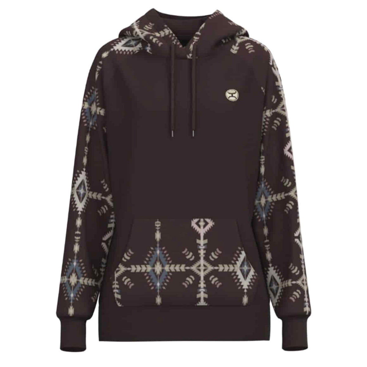  Hooey Women's Maroon Aztec Hoodie