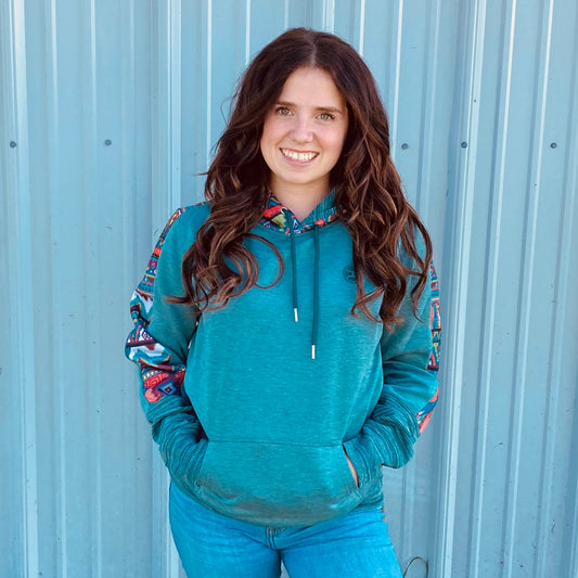  Hooey Women's Teal Canyon Hoody