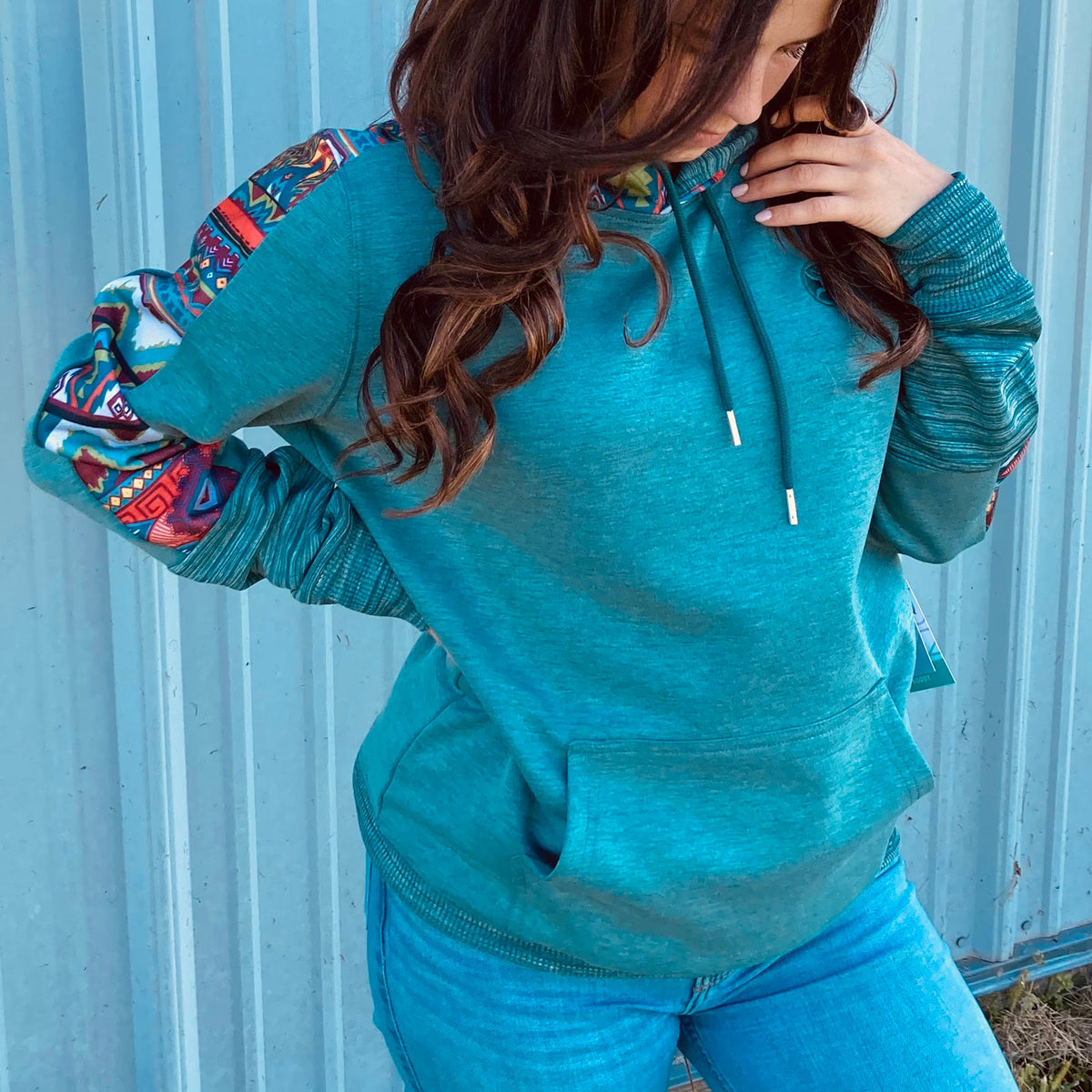  Hooey Women's Teal Canyon Hoody
