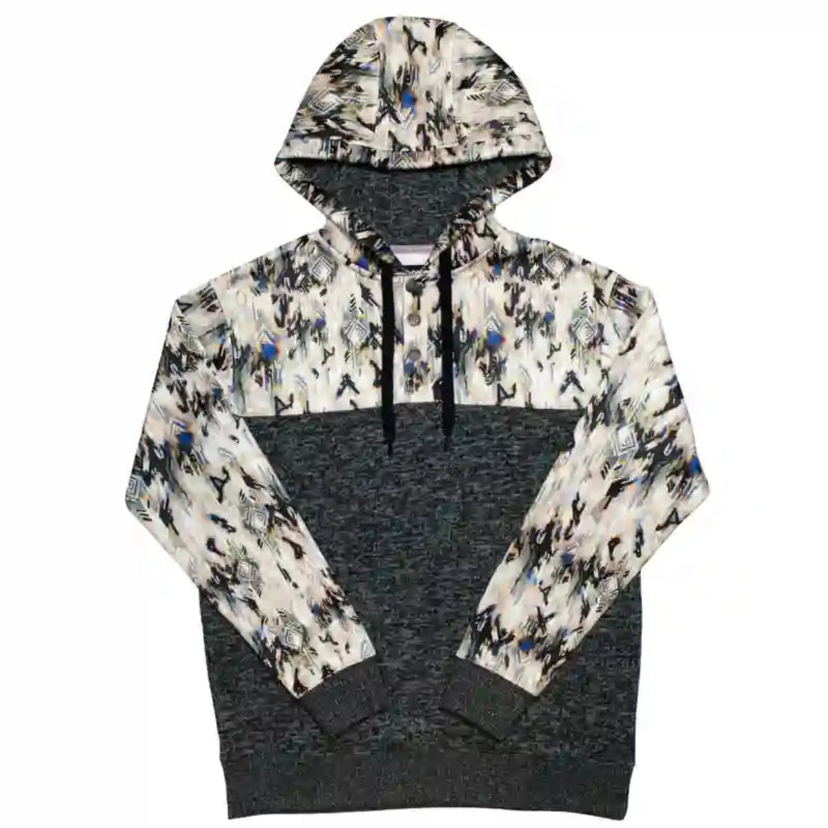  Hooey Ladies Jimmy Earthtone Aztec Hoodie-Aztec/Charcoal