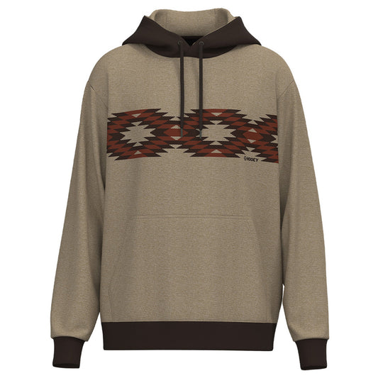  Hooey Men's Tan & Red & Black Logo Hoodie