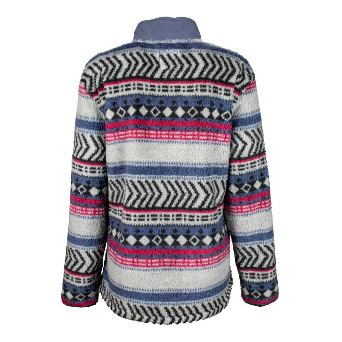  Hooey Blue And Fushia Fleece Pullover