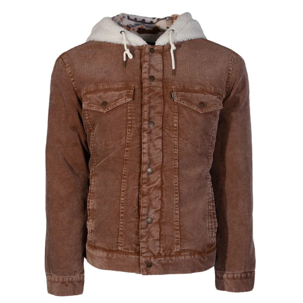  Hooey Men's Tan Corduroy Hooded Jacket