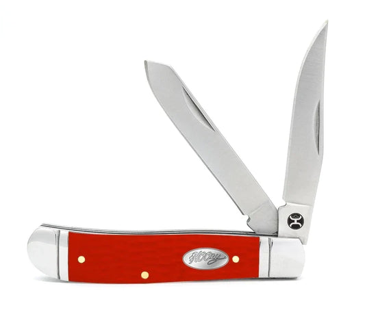  Hooey Red Jig Bone Trapper Large Knife