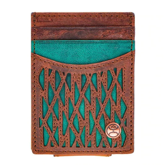  Hooey Teal Aztec Money Clip