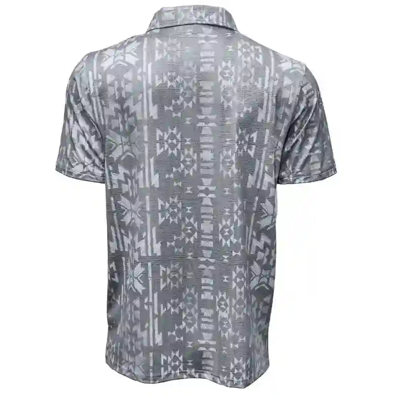 Hooey Two Tone Grey Aztec Polo