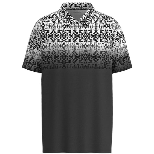  Hooey Weekender Black And White Aztec Polo