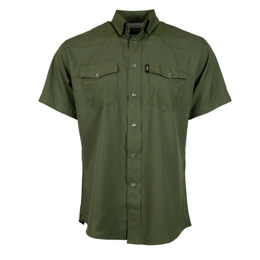 Hooey "Sol" Men's Olive Short Sleeve Shirt