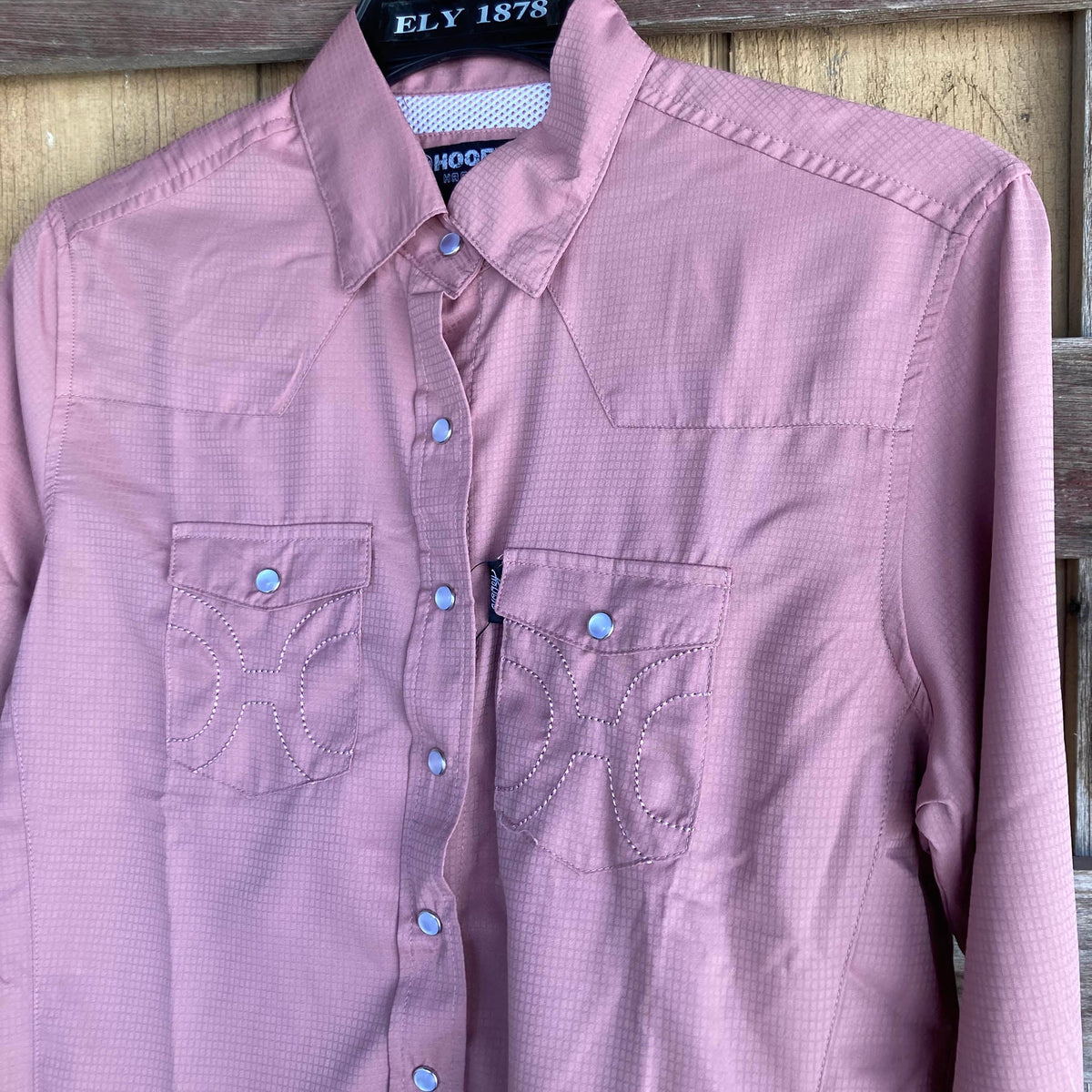  Hooey "Sol" Ladies Ash Rose Long Sleeve Shirt