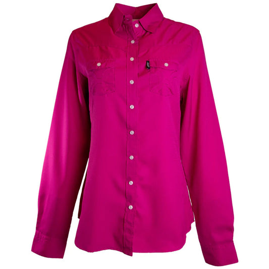  Hooey Women's SOL Comp Fushia Long Sleeve