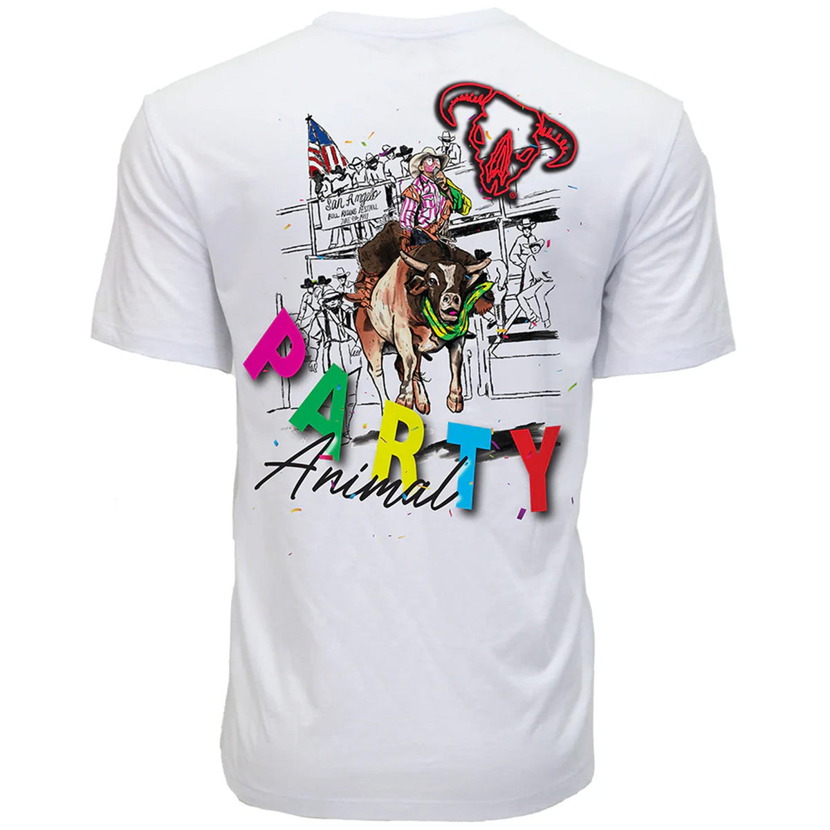  Hooey Men's Bad Company White Party Animal Tee