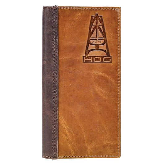 Hooey Hog Tan & Brown Leather Rodeo Wallet