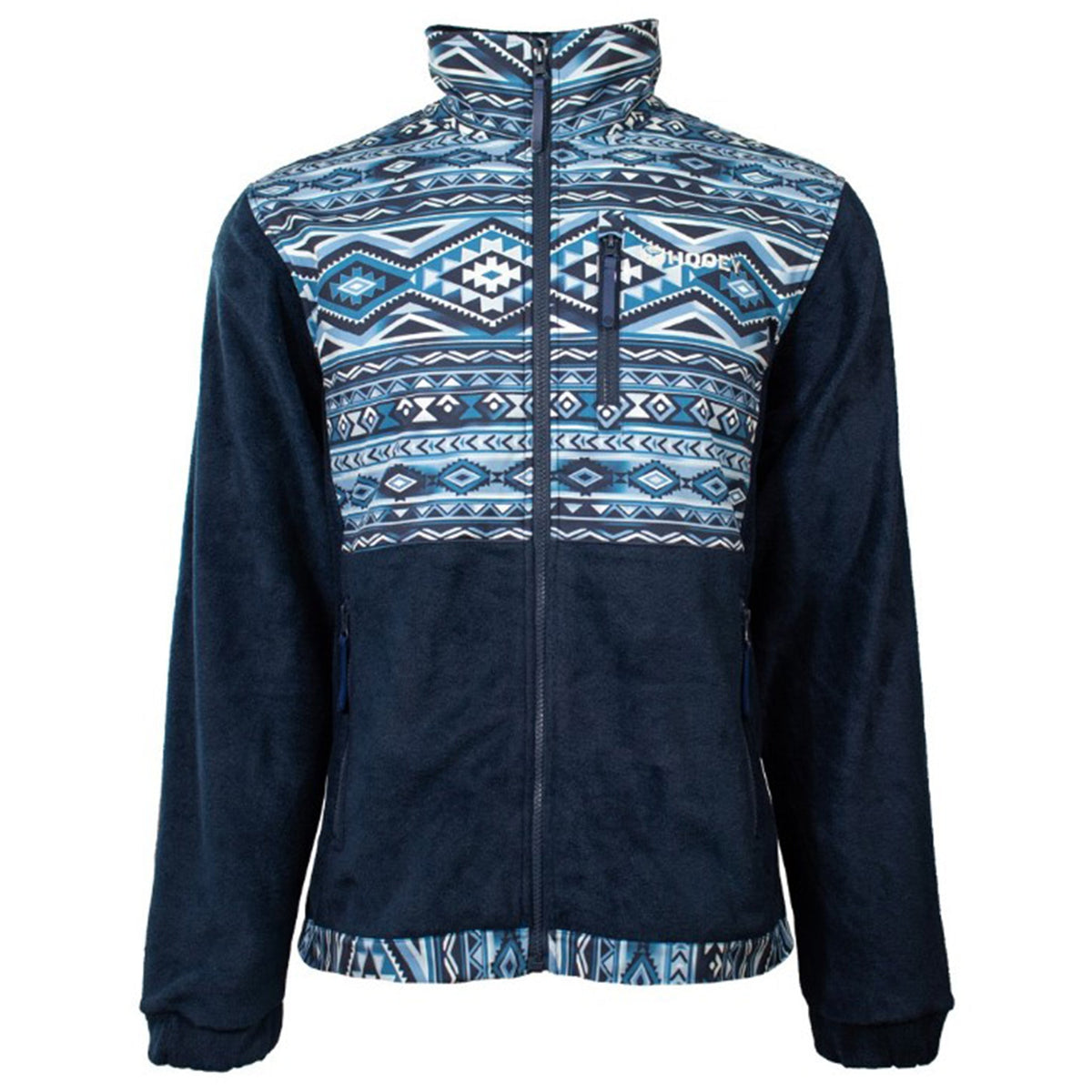  Hooey Men's Navy Aztec Fleece Jacket