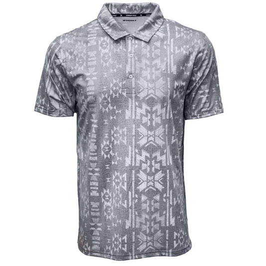  Hooey Two Tone Grey Aztec Polo