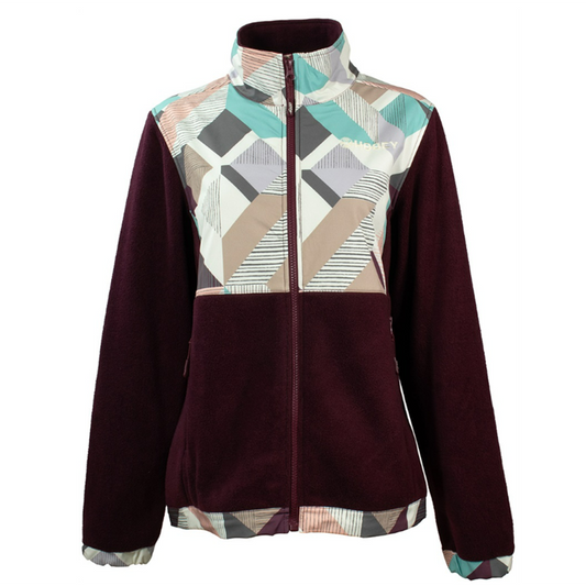  Hooey Tech Fleece Burgundy Multi Color Jacket