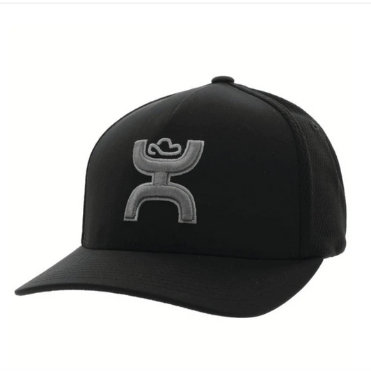  HOOEY "Coach" Black & Grey Flexfit Cap