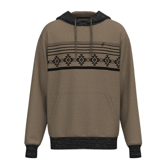  Hooey Men's Taos Tan Black Pattern Hoodie