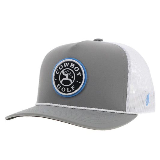  Hooey Cowboy Golf Grey & White Cap