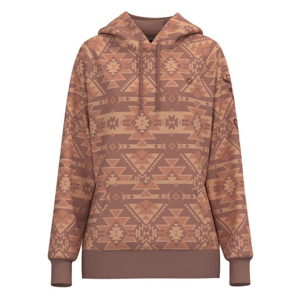  Hooey Women's Telluride Pink & Tan Aztec Hoodie