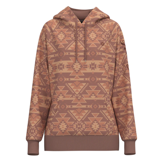  Hooey Women's Telluride Pink & Tan Aztec Hoodie