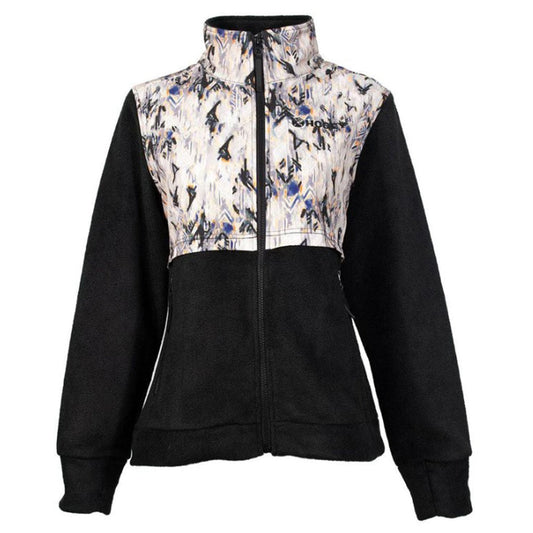  Hooey Women's Black & Print Fleece Coat