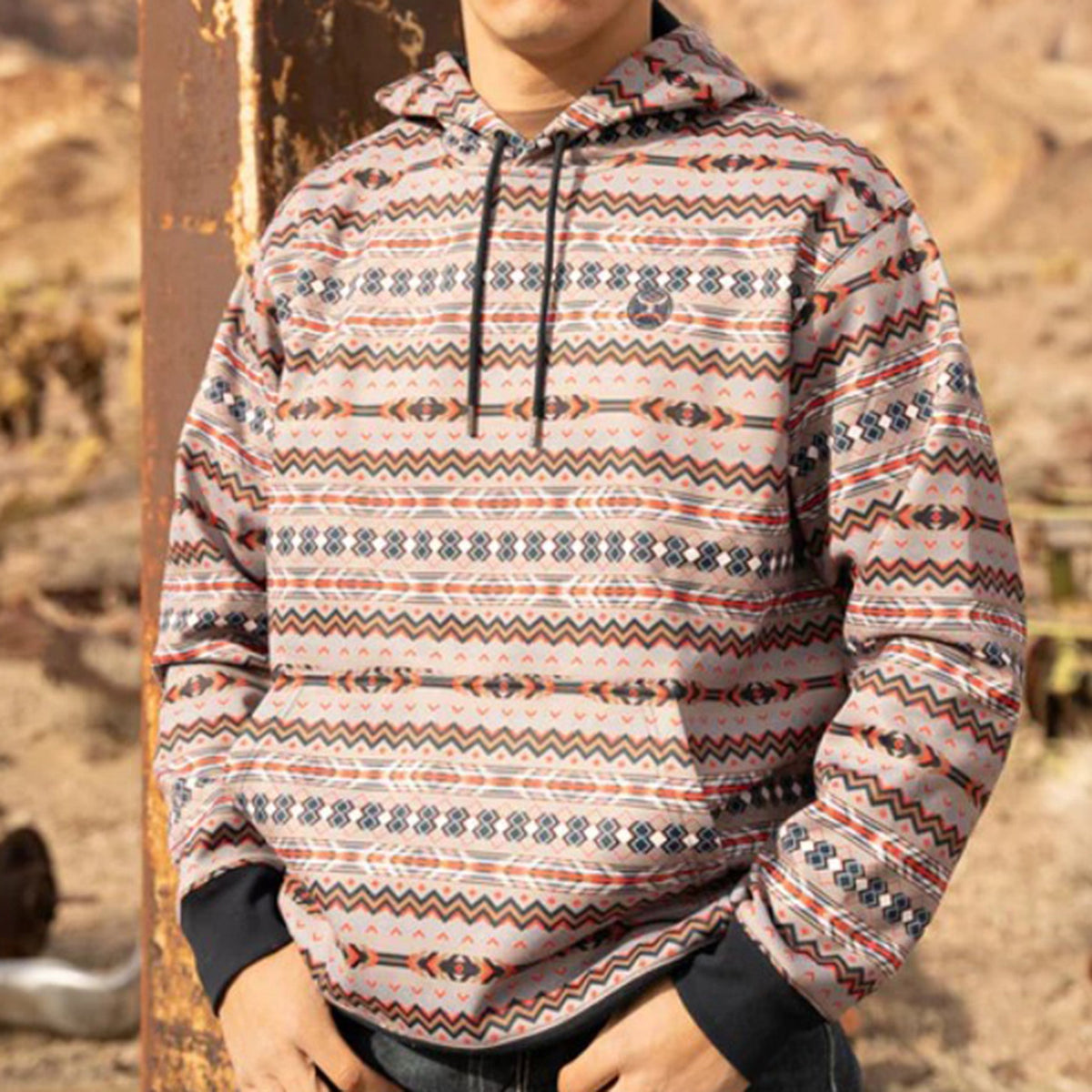 Hooey Men's Mesa Navy Aztec Hoody