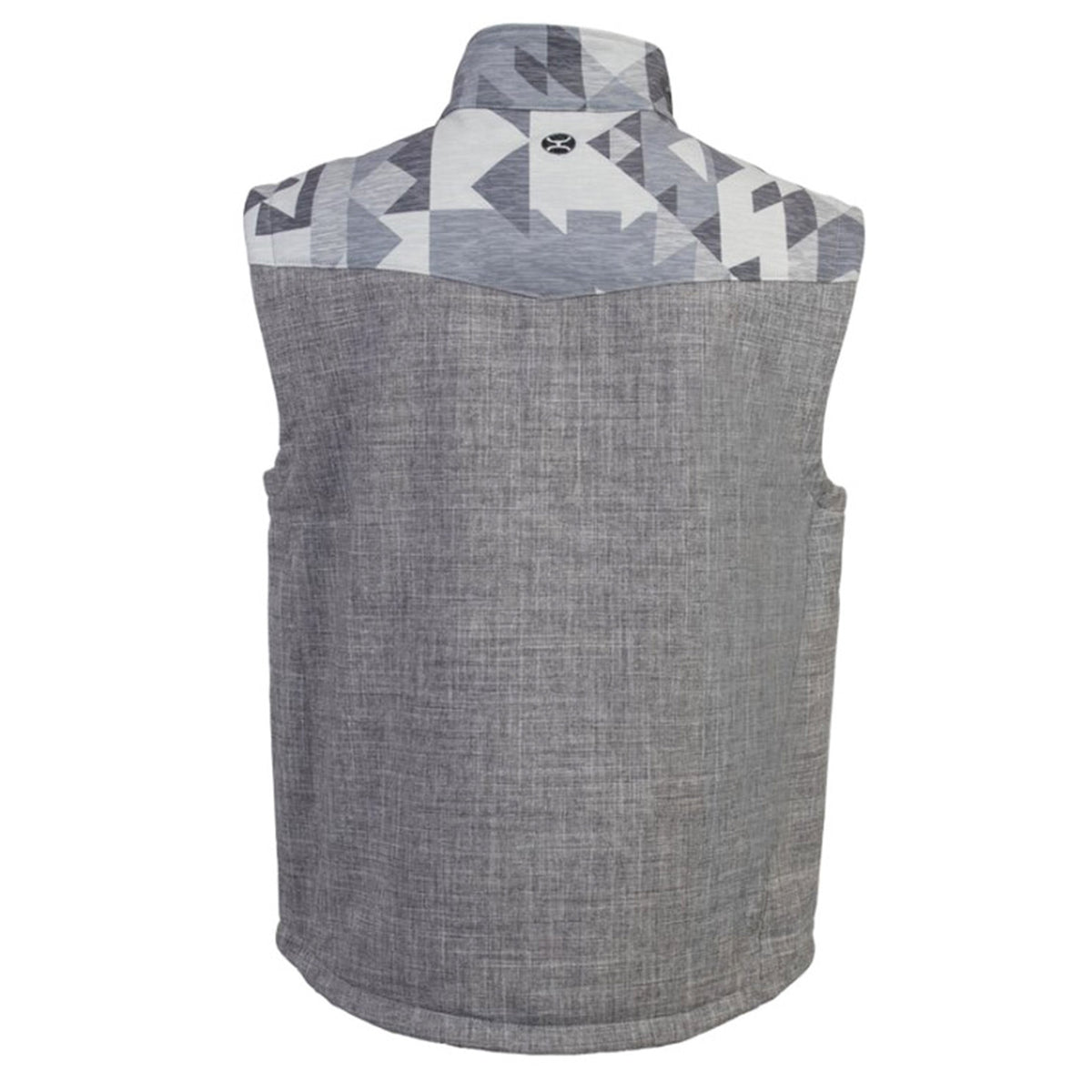  Hooey Men's Grey/Aztec Softshell Vest