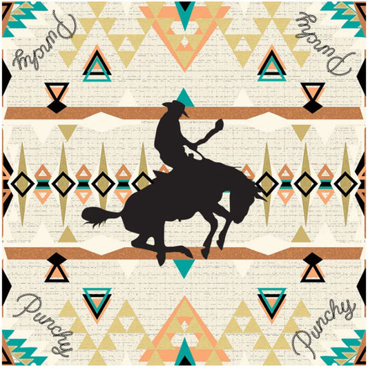 HOOey Wild Rag Punchy Bronc Cream Aztec