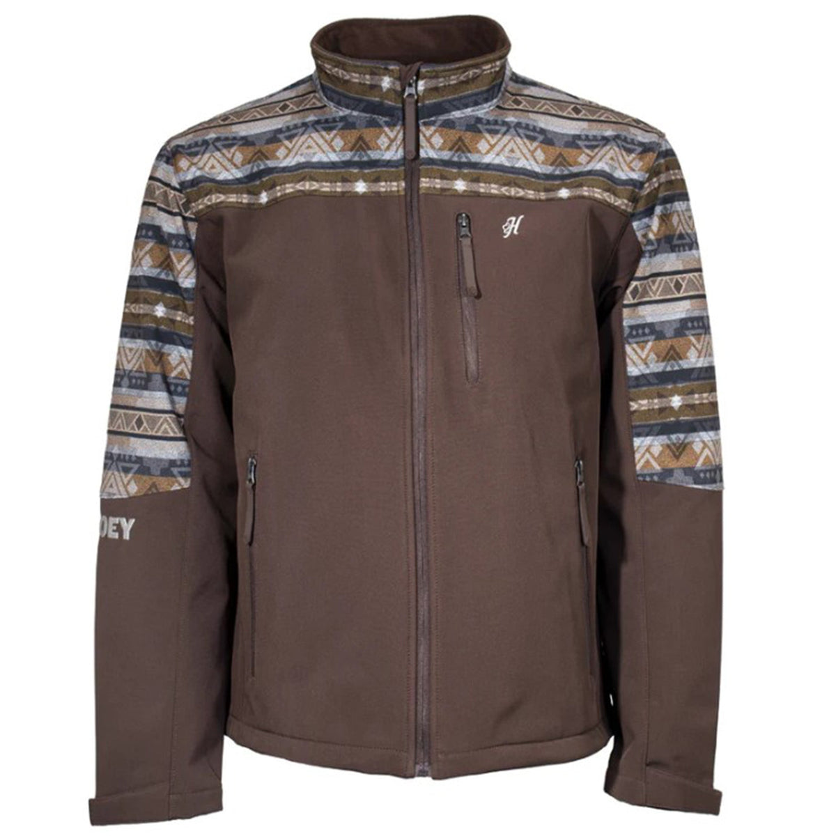  Hooey Men's Brown & Tan Aztec Softshell