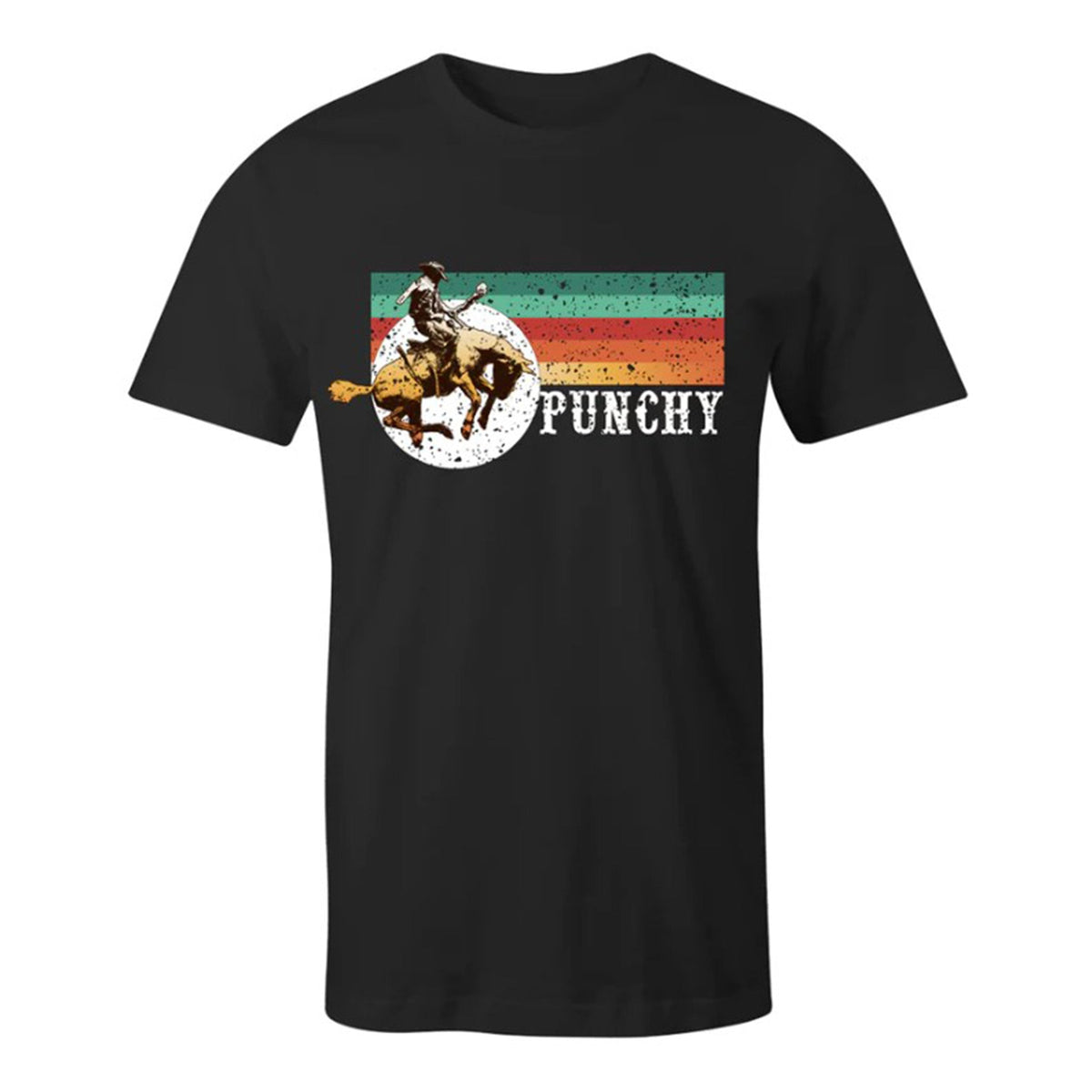  Hooey Men's Black With Serape Punchy T-Shirt