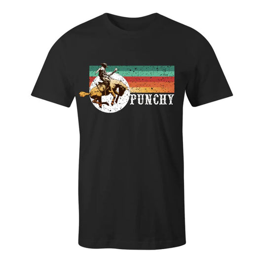  Hooey Men's Black With Serape Punchy T-Shirt