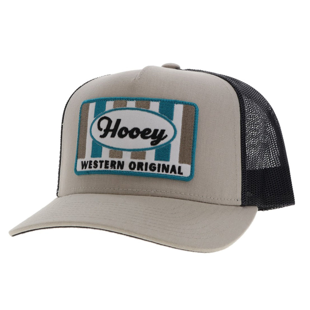  Hooey Tan & Charcoal "Sudan" Stripe Patch Cap