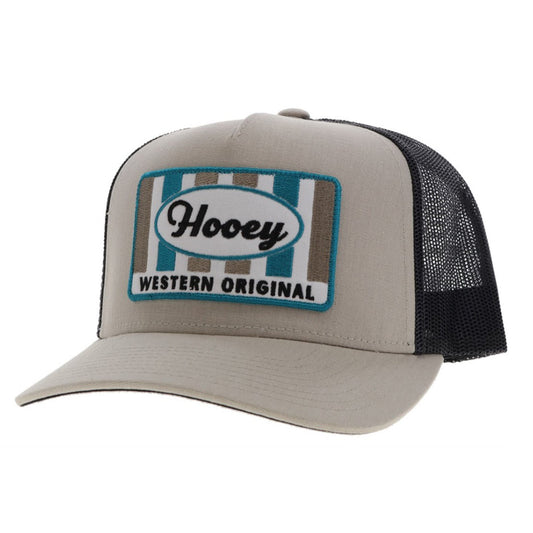  Hooey Tan & Charcoal "Sudan" Stripe Patch Cap