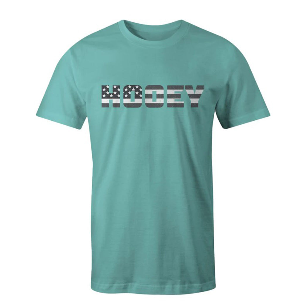 Hooey Men's Turquoise Patriot Tee