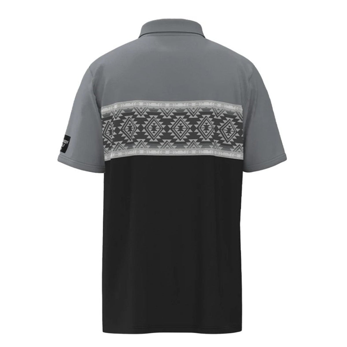  Hooey Men's Grey Aztec Block Polo