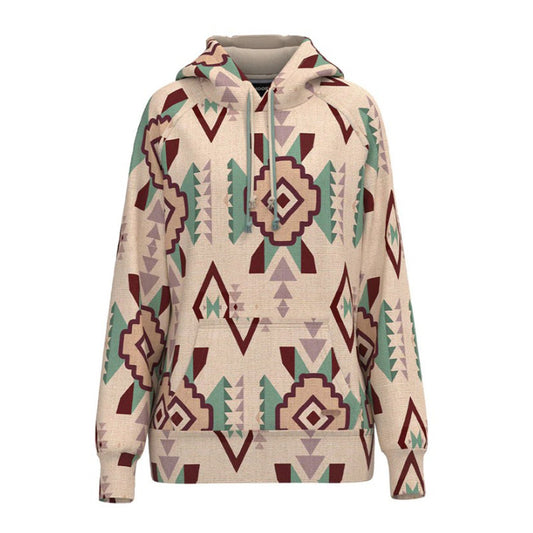  Hooey Women's Playa Taupe Aztec Hoody