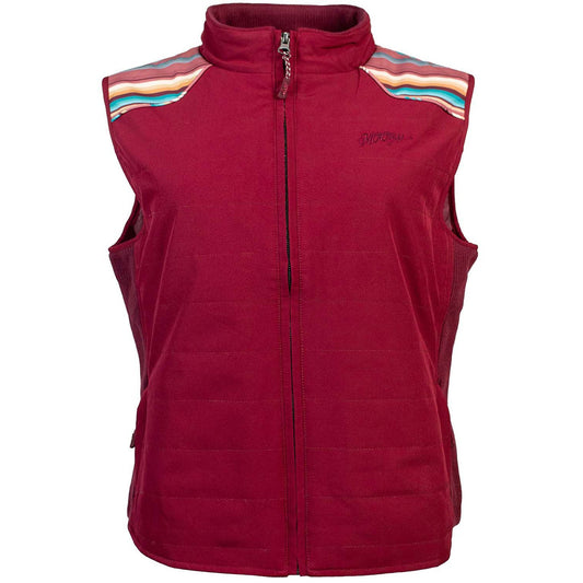  Hooey Burgundy Serape Detailed Vest