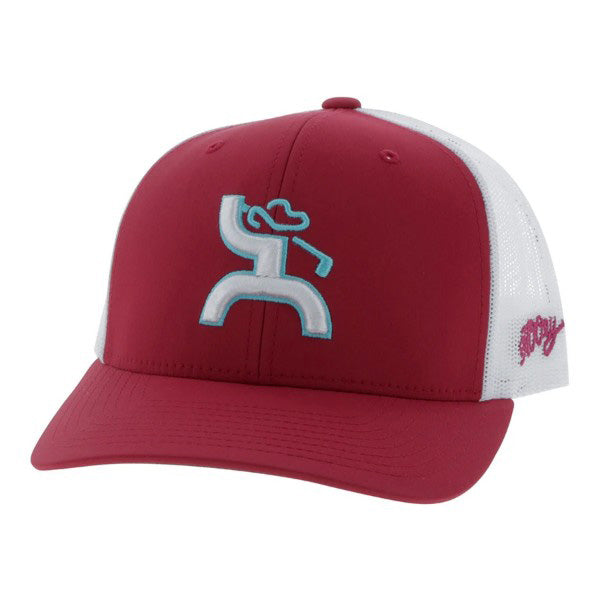  Hooey Youth Pink And White Golf Cap