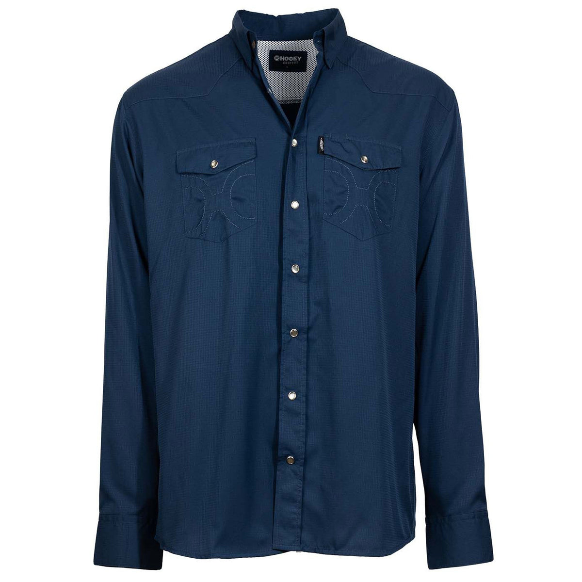  Hooey Men's "Sol" Navy Long Sleeve Pearl Snap