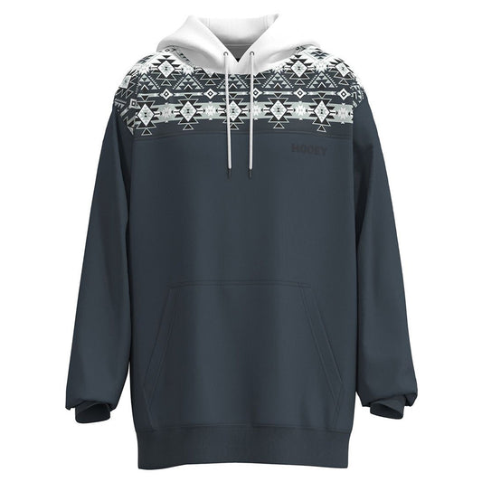  Hooey Men's "Ridge" White/Denim Hoodie